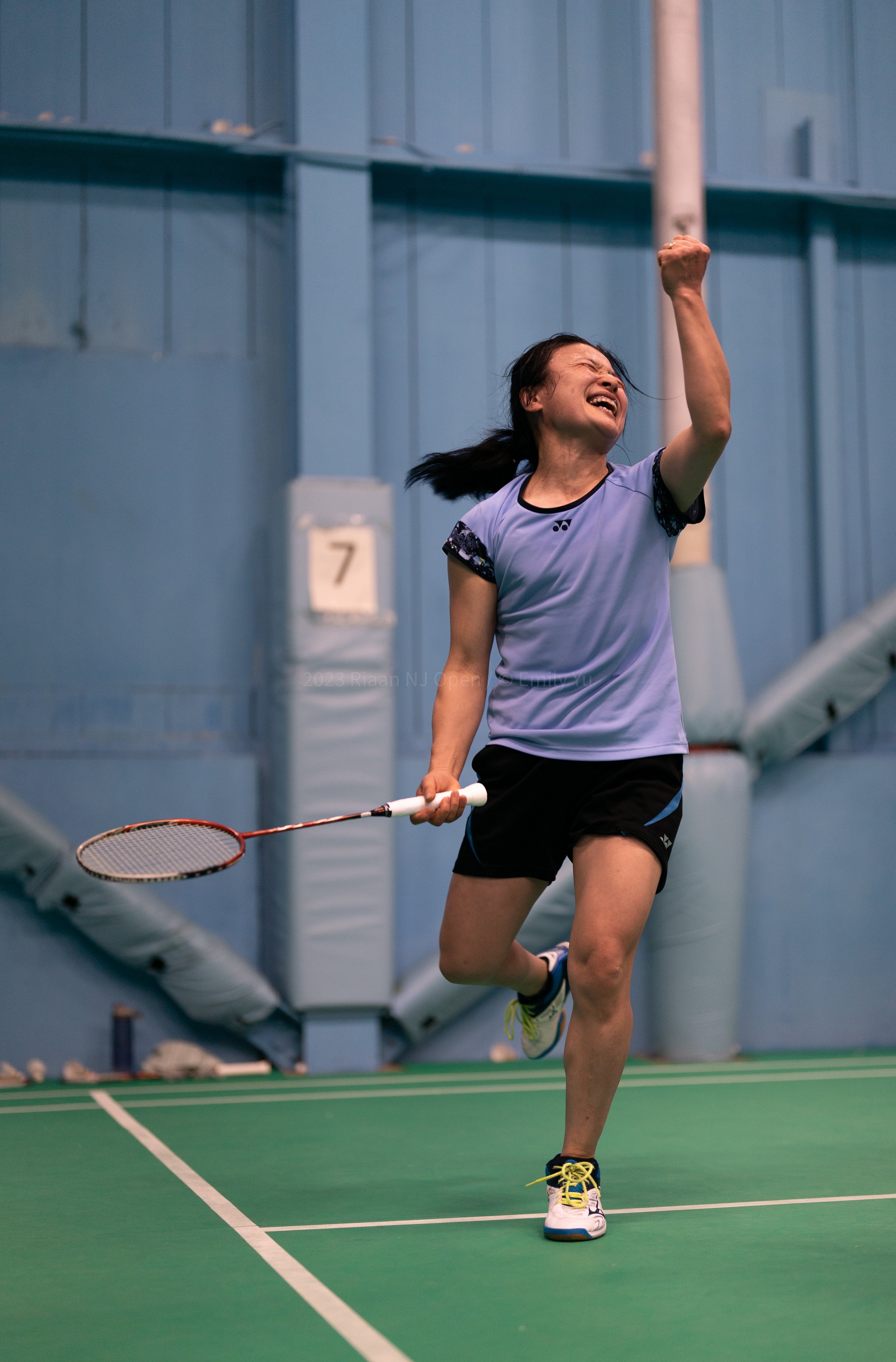 Badminton player portrait